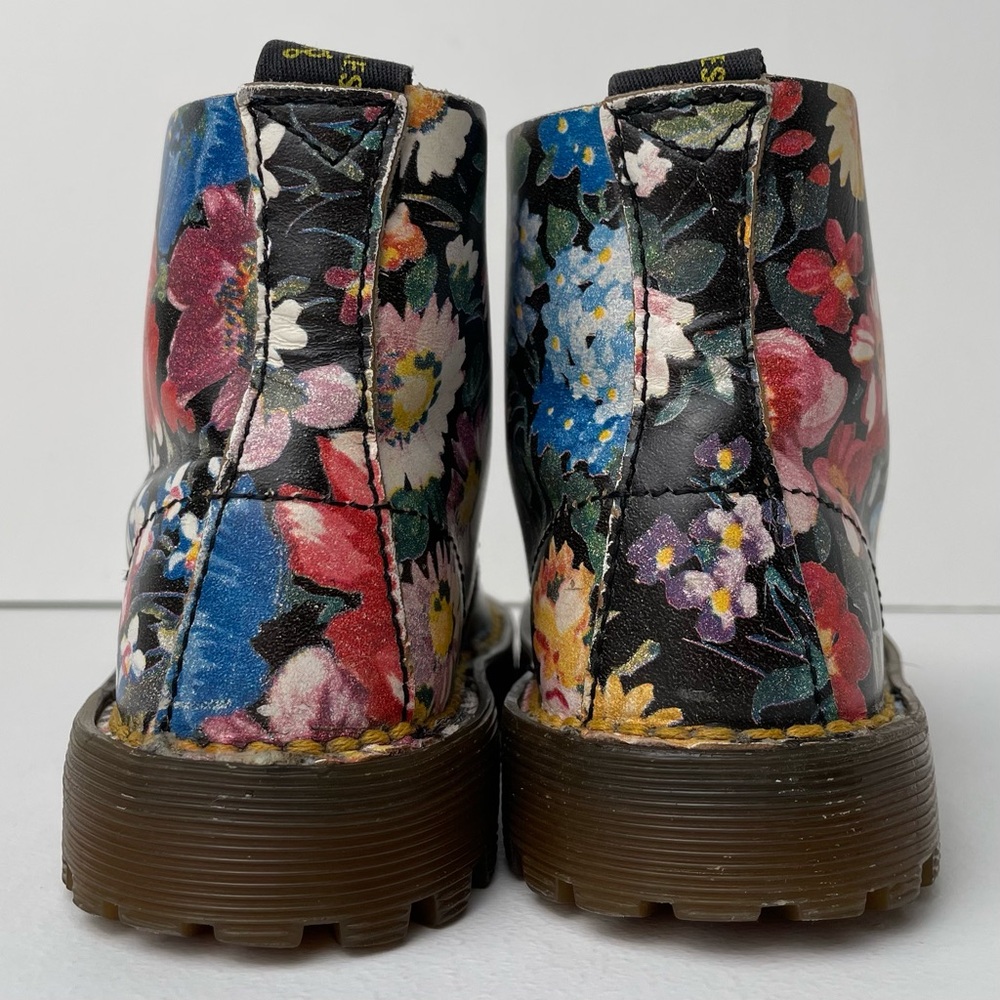 Vintage Dr. Martens England MIE Floral Print Leather Boots Toddler - Picture 7 of 14